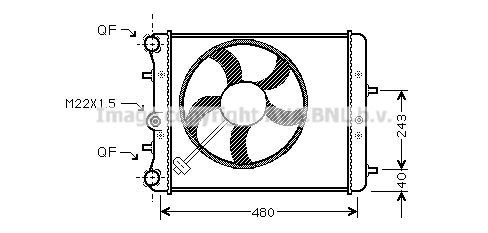 AVA QUALITY COOLING Радиатор, охлаждение двигателя SA2013